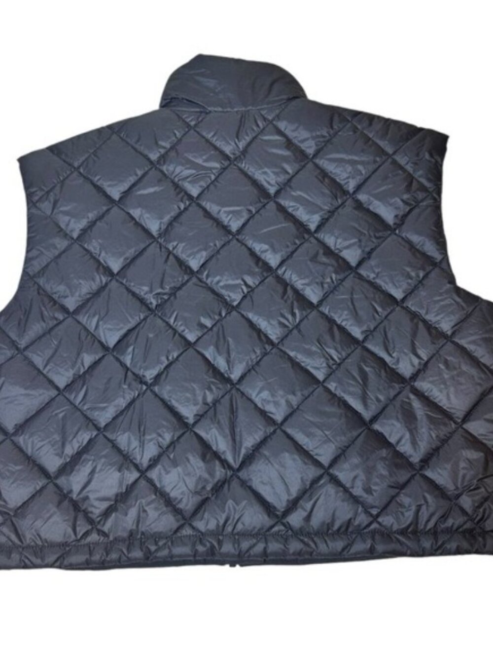 Zella NWT Women's Reversible Quilted Nylon Puffer Vest Size Large Black - Picture 2 of 10